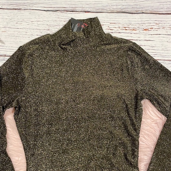 NWT n:philanthropy DEMETRA Ruched Side Mini DRESS Gold Shimmer - Picture 6 of 11